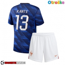 Otroške Nogometnih dresov Francija Kante #13 Domači SP 2026 Kratki rokavi (+ hlače)